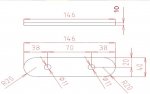 I Profil zur Verbindung des Pfostens 60 x 60 mm und der Podestwange